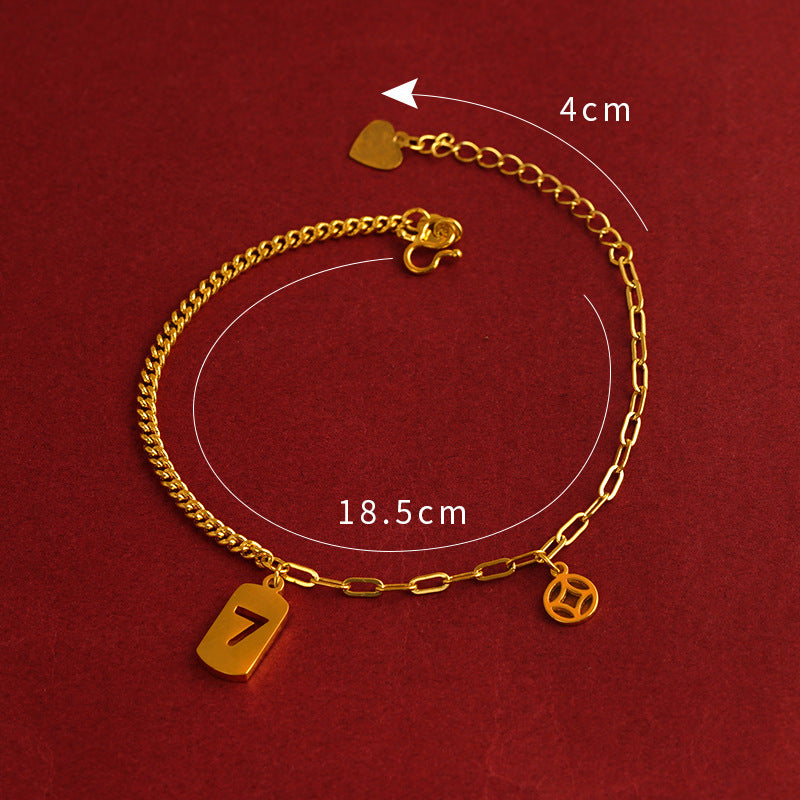 Bow Simulation Brass Decoration Vietnam Alluvial Gold Pendants
