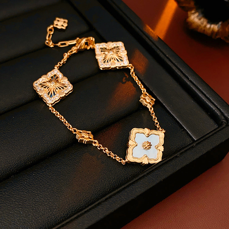 Women's High Version Lucky Four-leaf Grass Light Luxury Bracelets