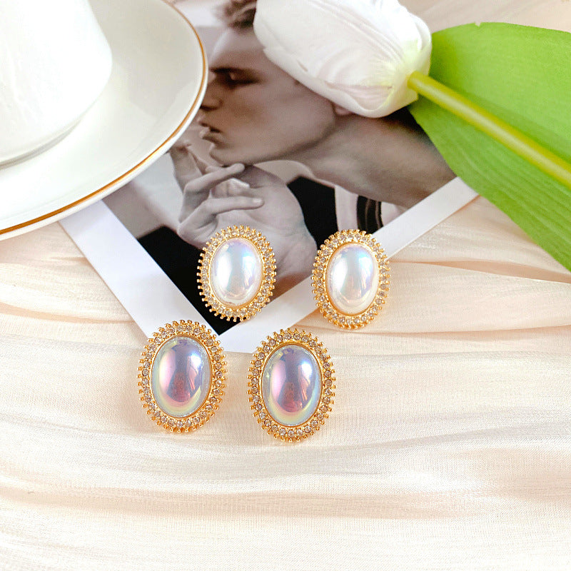 Lux Exquisite Simple Graceful Full Diamond Earrings