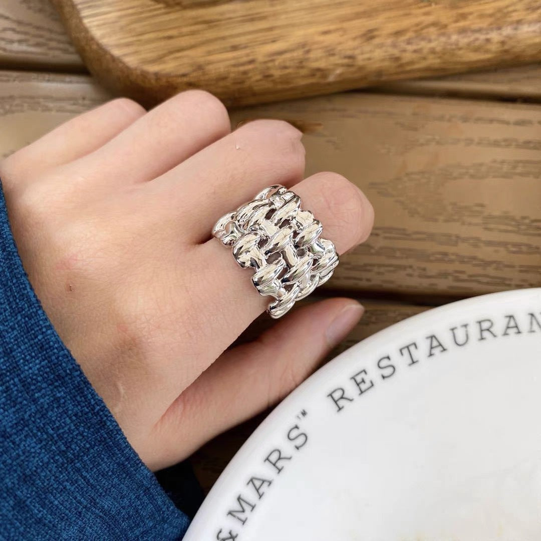 Personalized Mesh Index Finger Female Design Rings