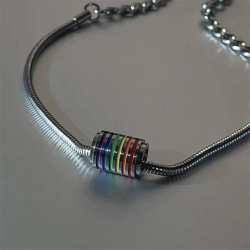 Digital Titanium Steel Small Waist Rotating Stainless Ornament Couple Necklaces