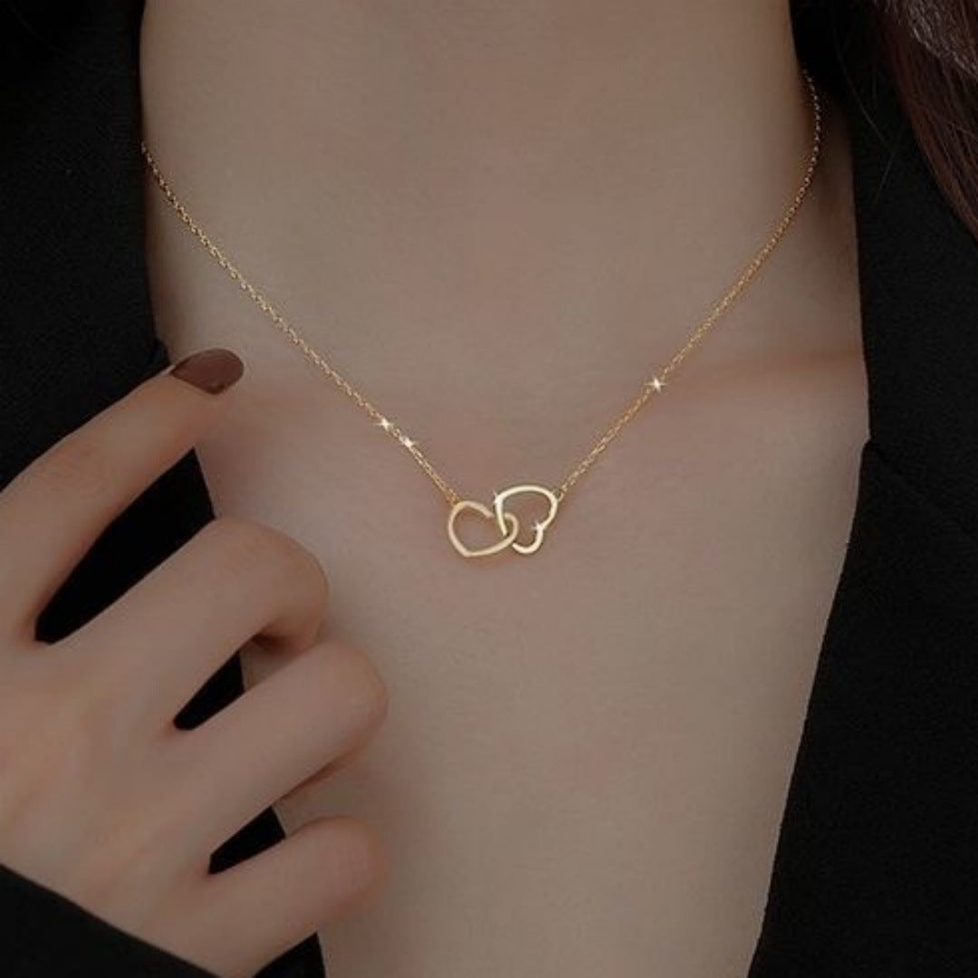 Fashion Valentine's Day Gift Love Simple Cold Style Double Necklaces