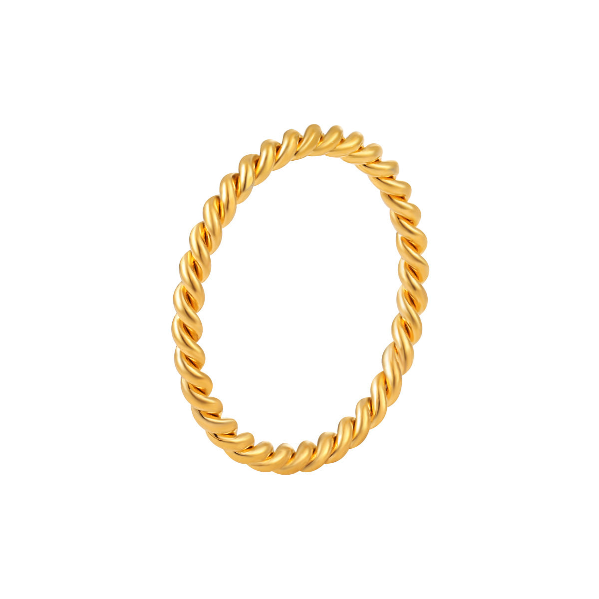 Female Twin Twist Fashion Personality Titanium Steel Rings