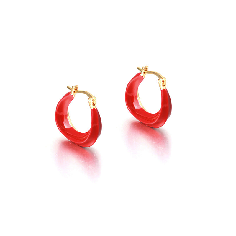 Women's Love Liang Yu Tong Red Ear Earrings