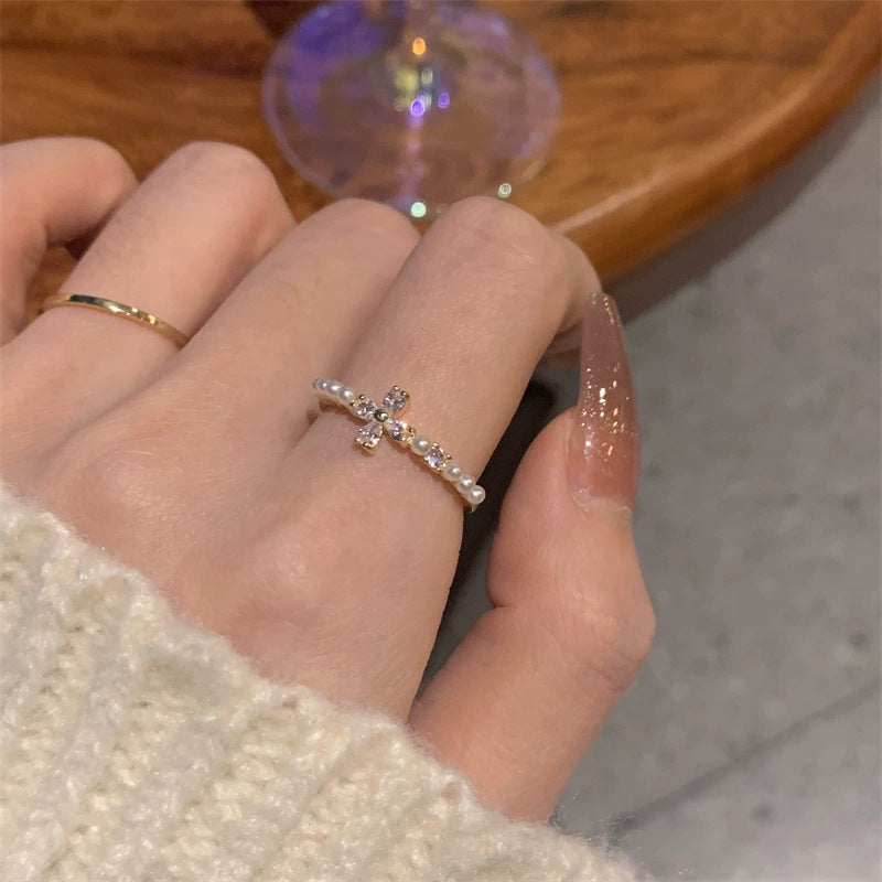 Super Shiny Light Luxury Full Zirconium Open Rings
