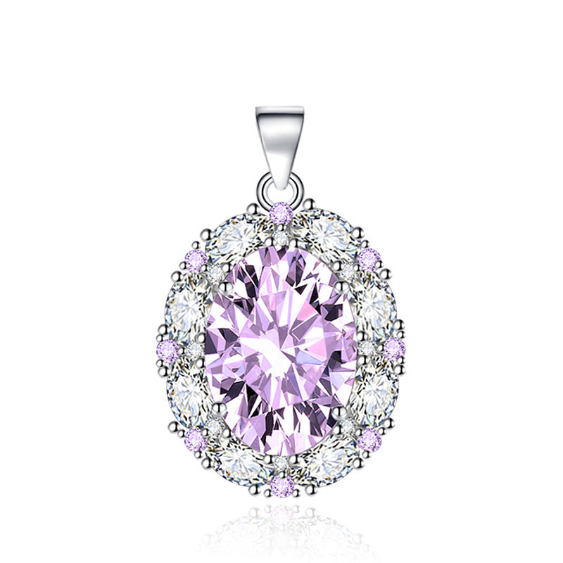 Imitation Ruby Luxury Inlaid Sapphire Purple Pendants