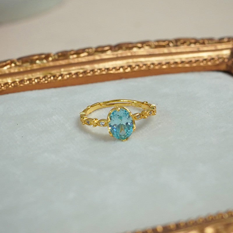 Sterling Sier Pink Zircon Female Open Niche Advanced Light Rings