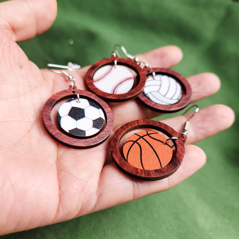 Super Bowl Sports Football World Cup Baseball Earrings