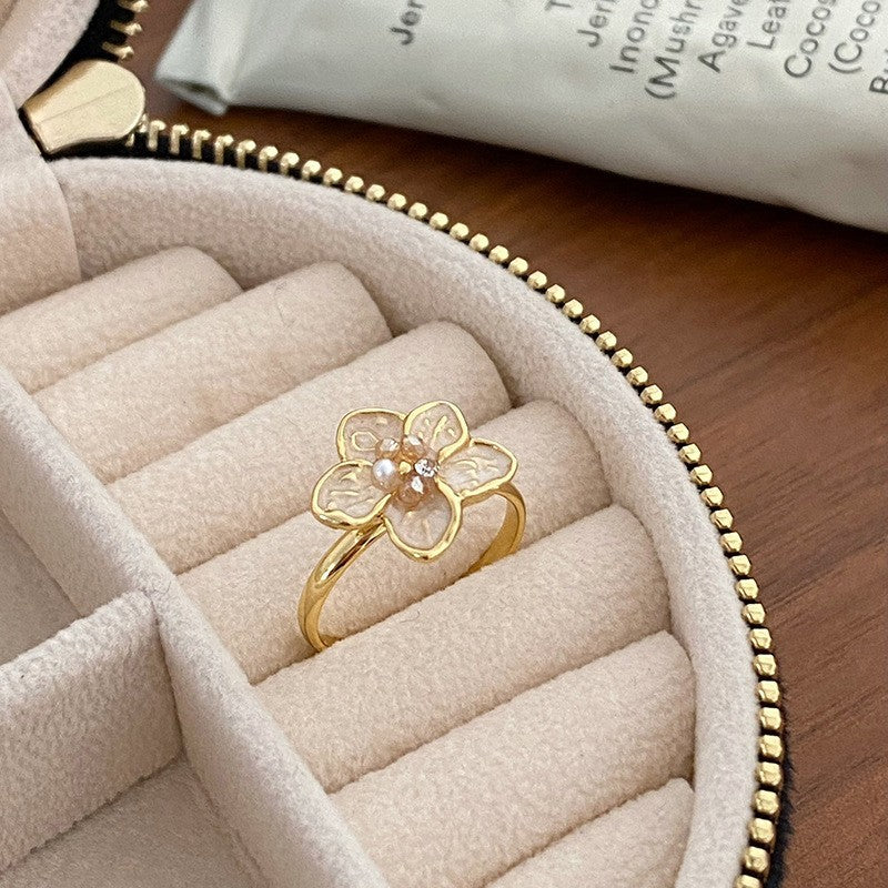 Colorful Zircon Fritillary Butterfly Super Exquisite Niche High Rings
