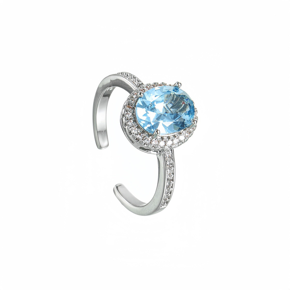 Women's Red Corundum Luxury High-grade Diamond Navy Rings
