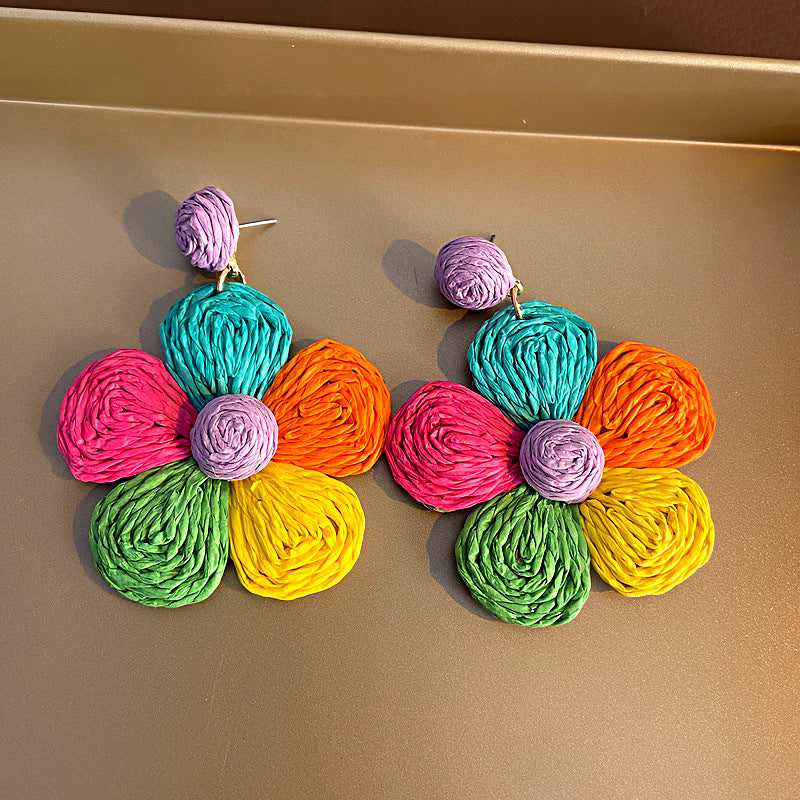 Rope Flower Summer Personalized Small Fresh Fashion Earrings