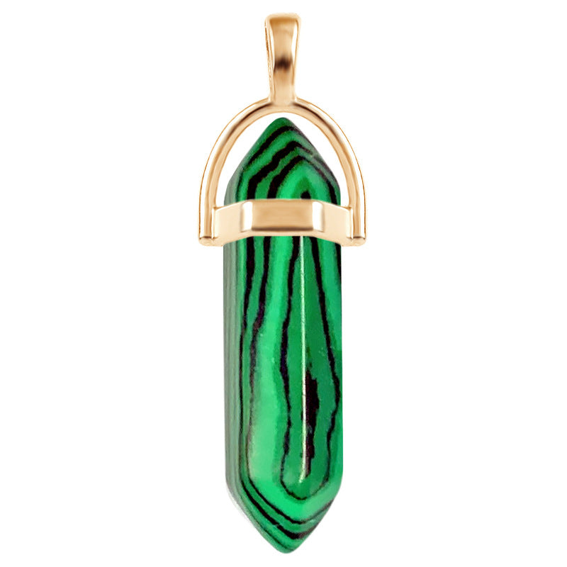 Crystal Hexagon Prism Hexagonal Column Natural Necklaces