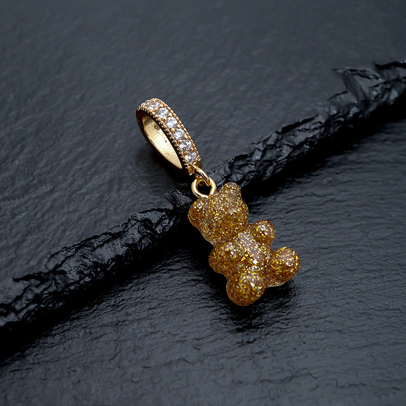 Women's Gummy Bear Versatile Candy Resin Personalized Pendants