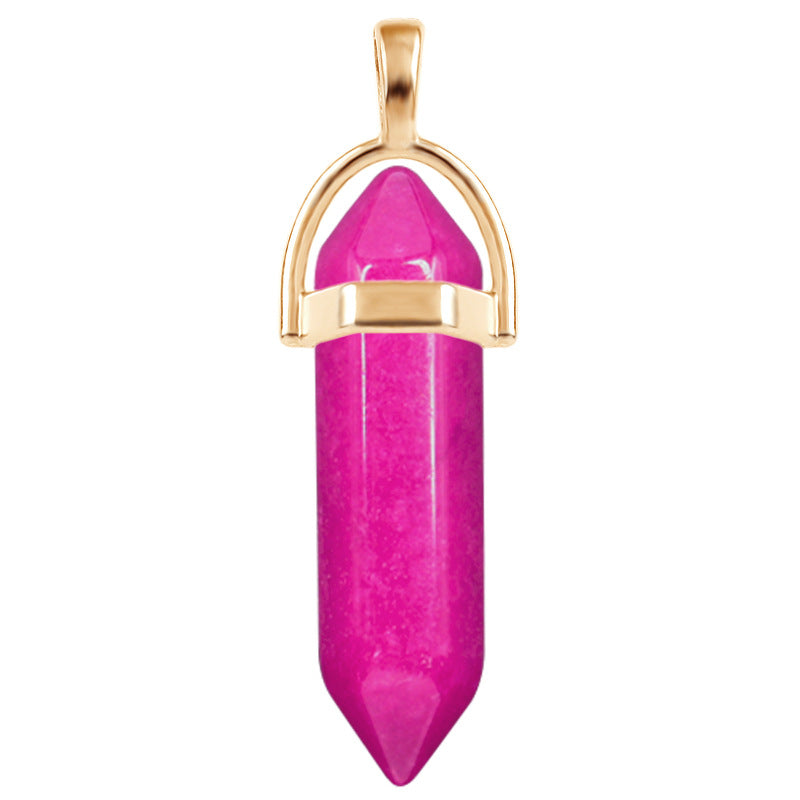 Crystal Hexagon Prism Hexagonal Column Natural Necklaces