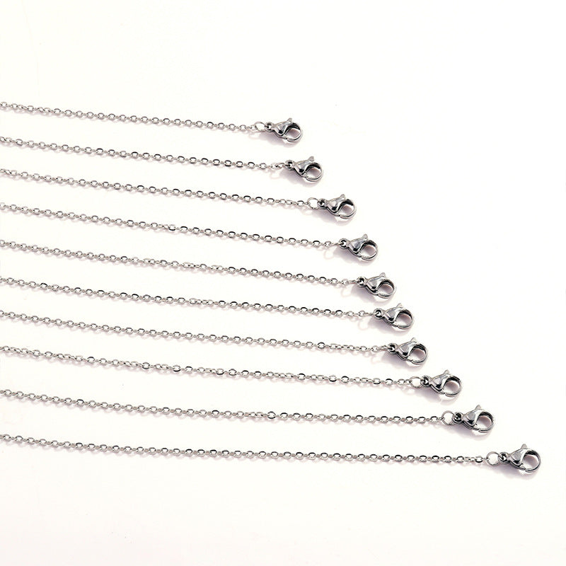 O-shaped Chain Titanium Cross Female Summer Necklaces
