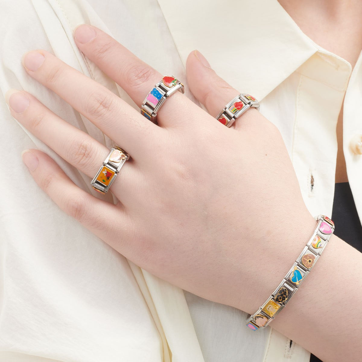 Men's High-grade Cute Module Female Stainless Steel Dripping Accessories Bracelets