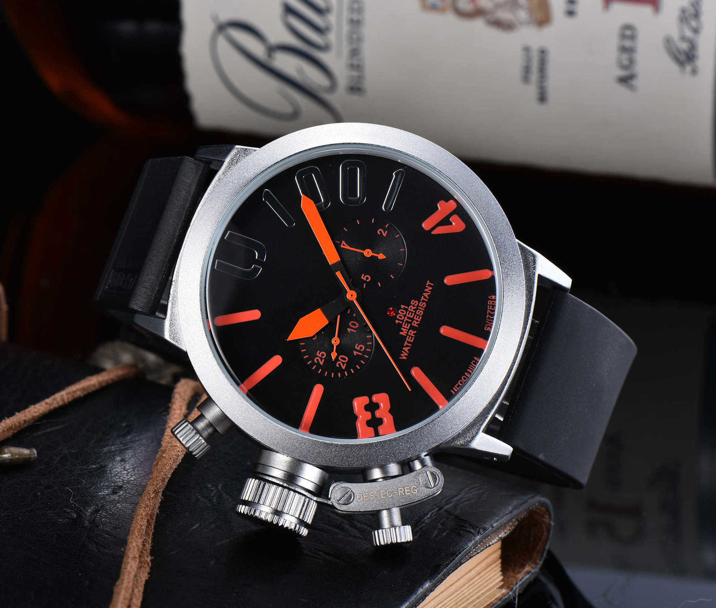Men's Automatic Large Plate Watch With Hair Mechanical Watches