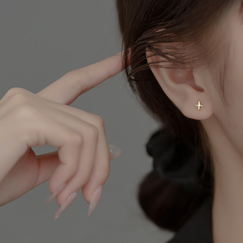 Women's Lodge Sier Simple Summer Fresh Glossy Earrings