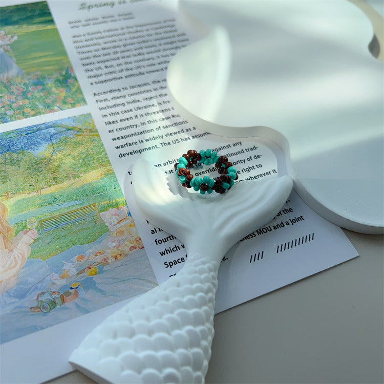 Flower Personality Temperament Design Index Finger Rings