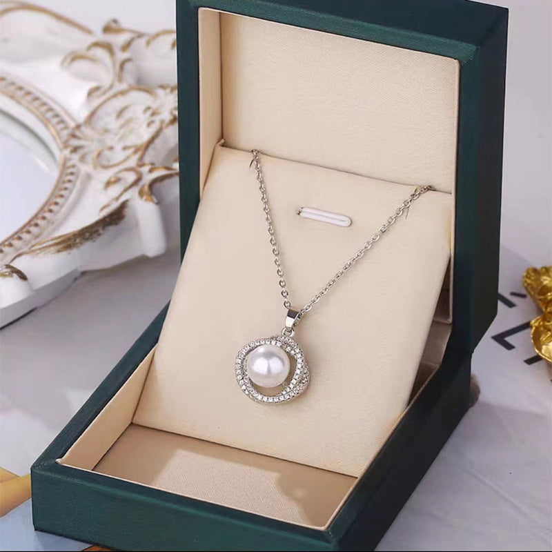 Women's Temperament Full Zirconium Micro Inlay Simple Pendants