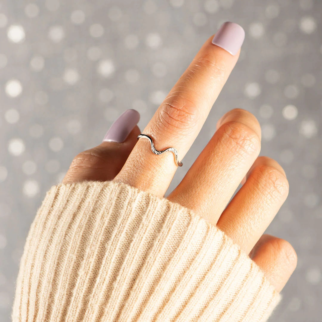 Trendy Minimalist Wave Female Fashion Water Rings