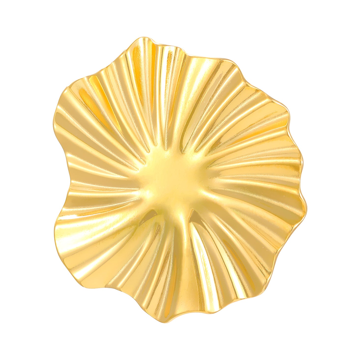 Advanced Exaggerated Stainless Steel Female Flower Rings