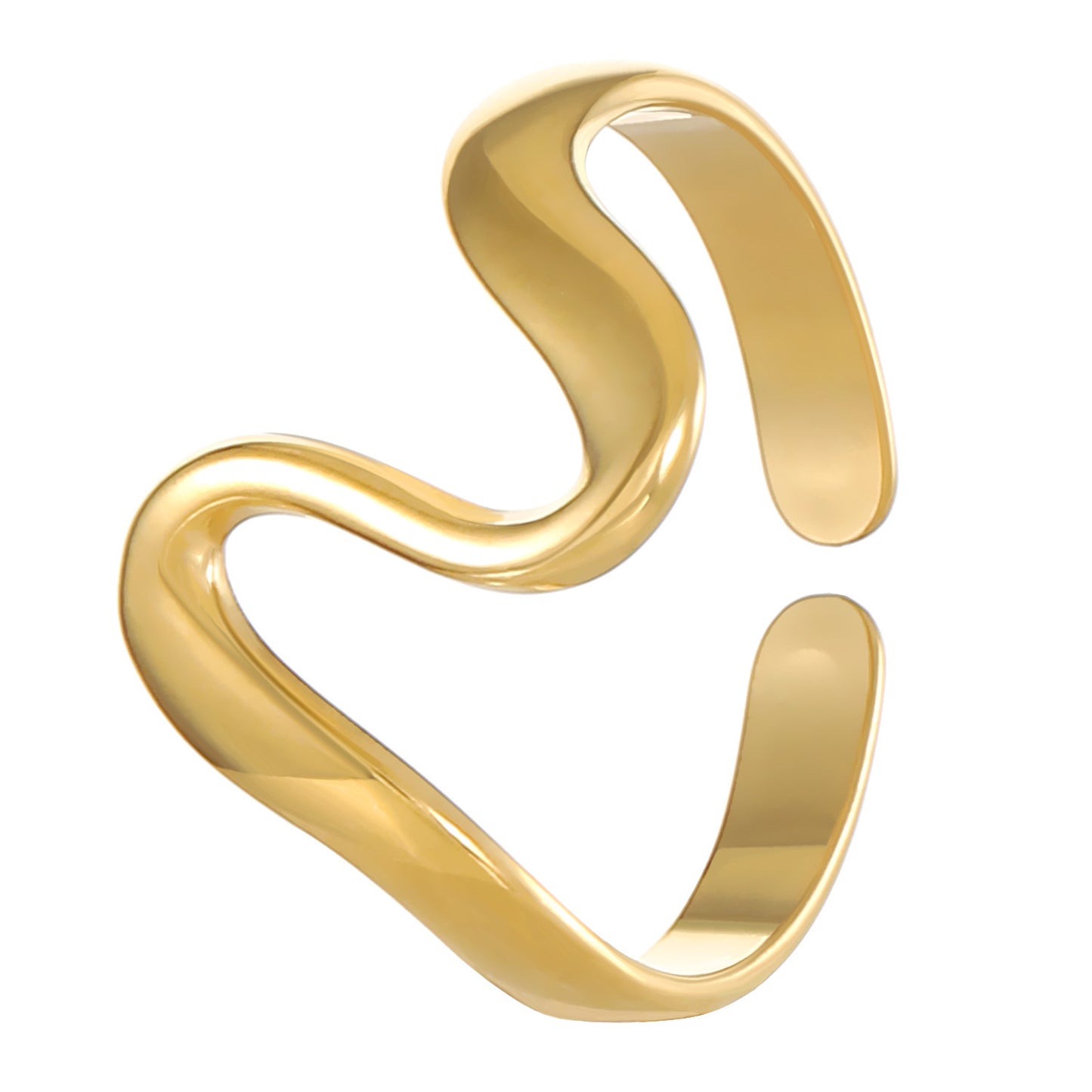 Advanced Exaggerated Stainless Steel Female Flower Rings
