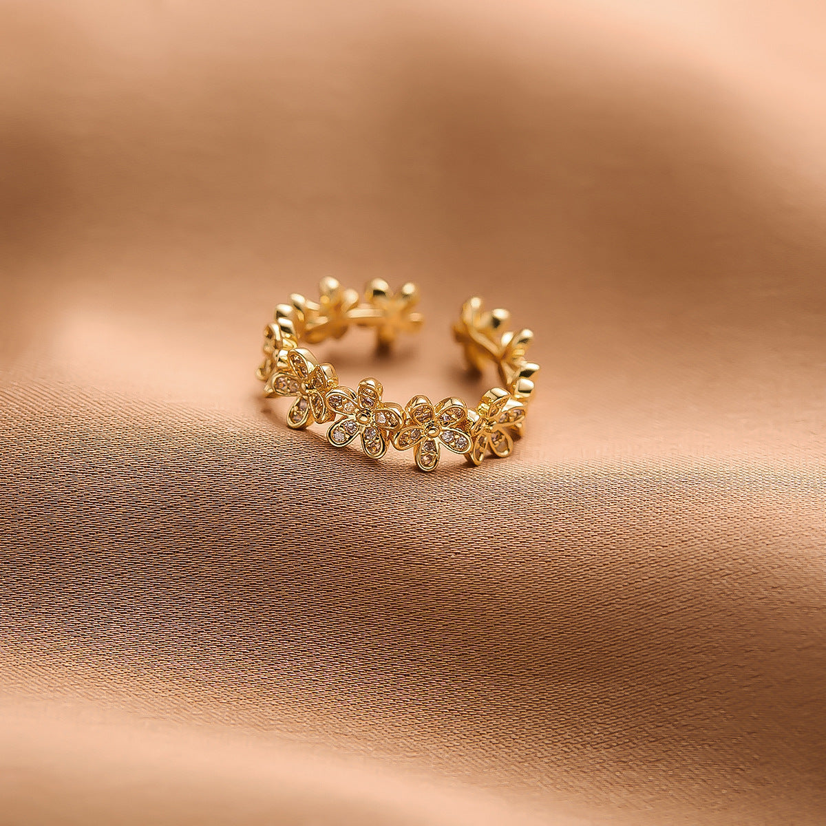 Real Gold Plated Copper Female Niche Rings