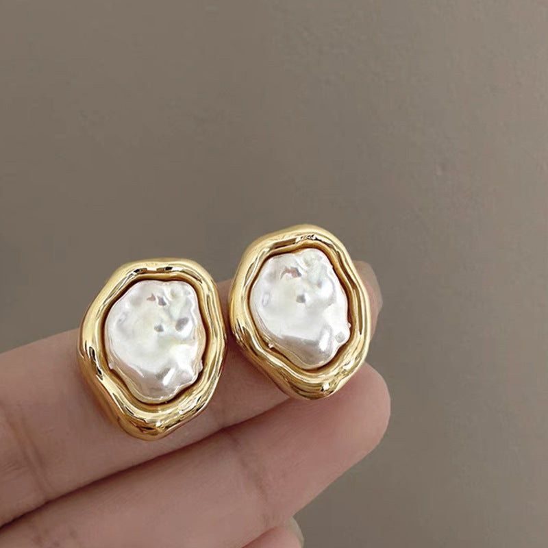Women's Pearl Ear Clip Retro Minority High-grade Earrings