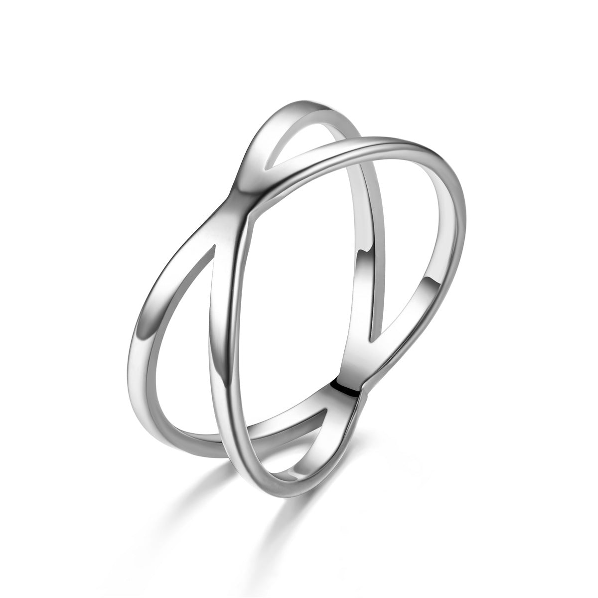 Women's Steel Cross Hollow Niche Personality Titanium Rings