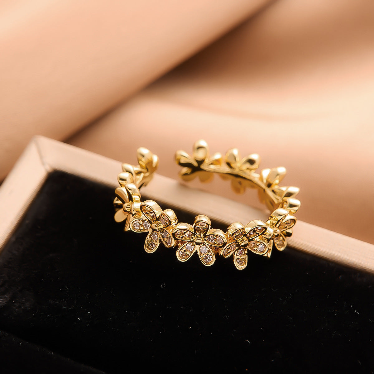 Real Gold Plated Copper Female Niche Rings