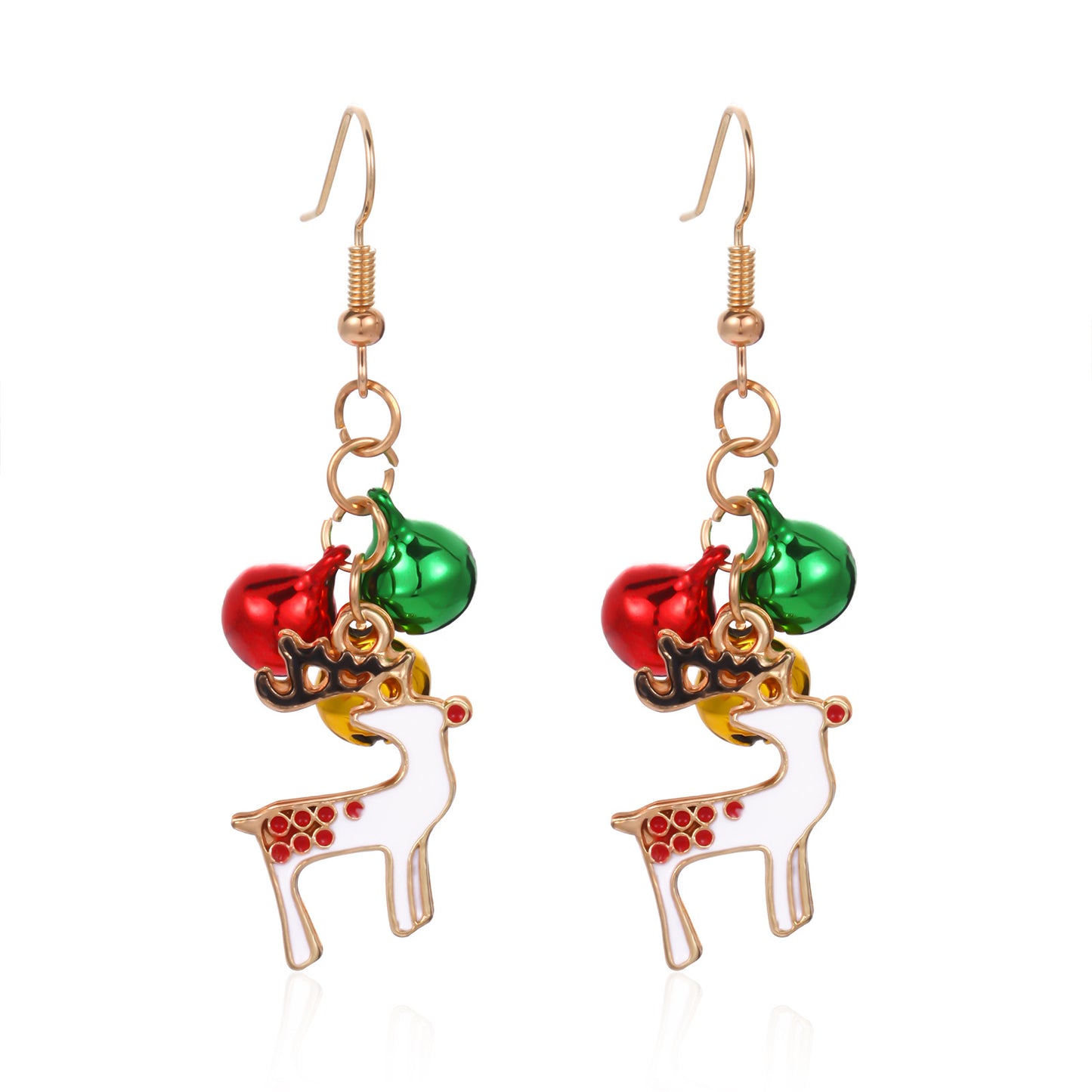 Christmas Female Creative Fashion Dripping Oil Tree Earrings