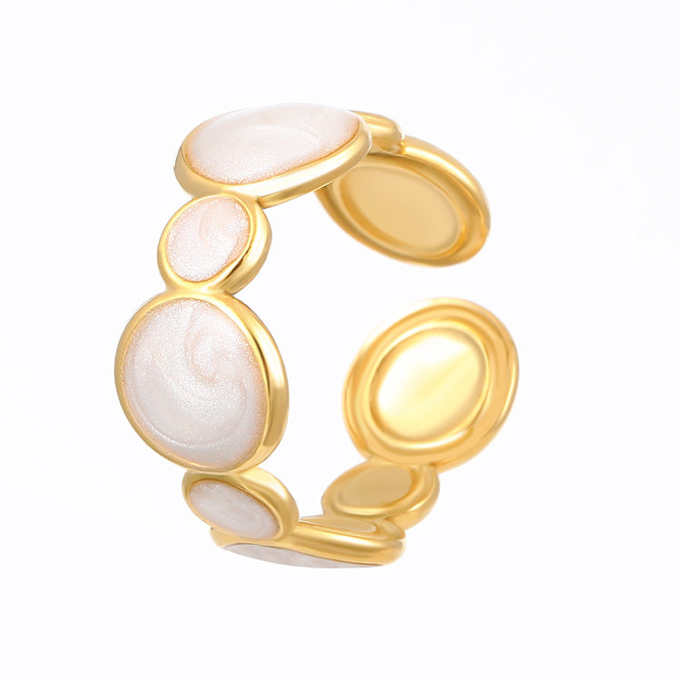 Advanced Exaggerated Stainless Steel Female Flower Rings