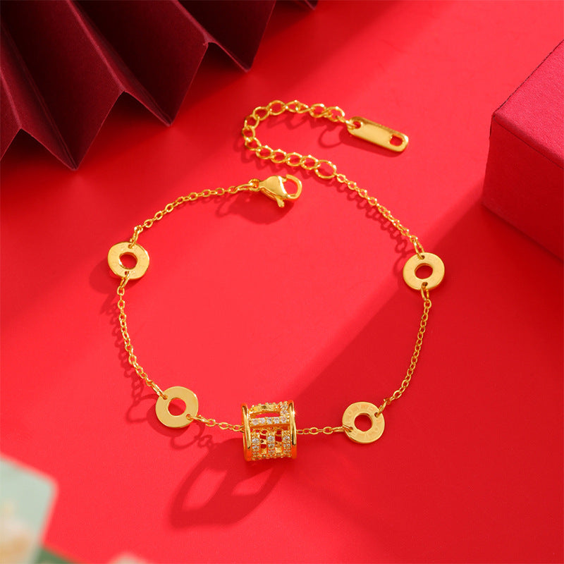 Bow Simulation Brass Decoration Vietnam Alluvial Gold Pendants