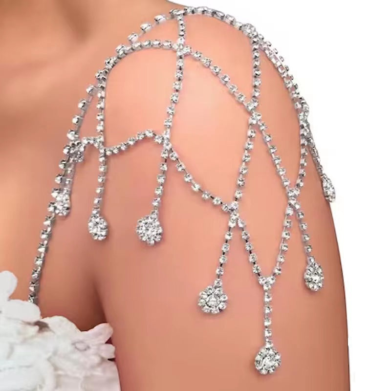 Rhinestone Shoulder Chain Clavicle Bride Wedding Necklaces