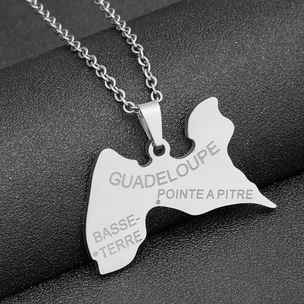 Women's & Men's National Fashion Stainless Steel French Guadeloupe Pendants