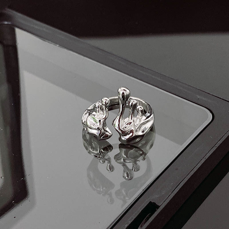 Saturn Open Female Temperamental Cold Style Rings