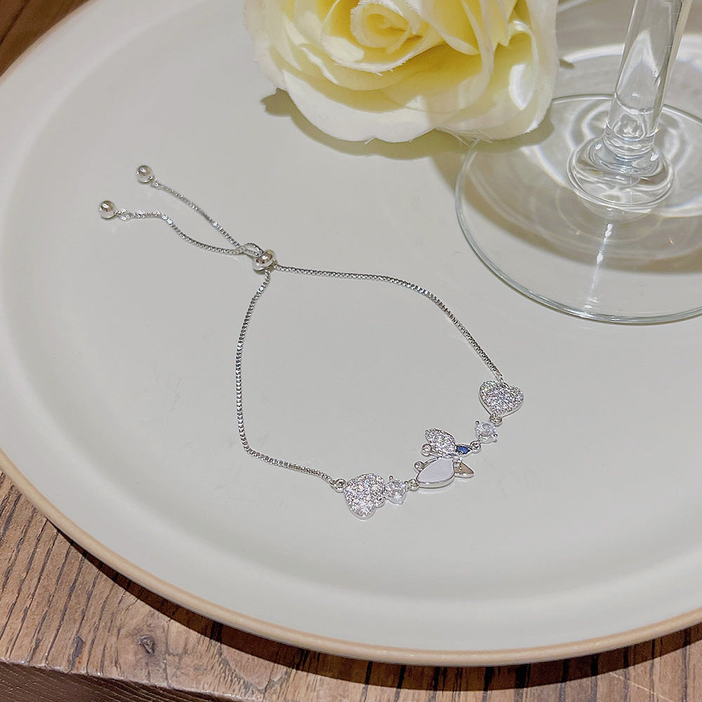 Style Elegant Copper Inlaid Zircon Female Summer Niche Design Bracelets