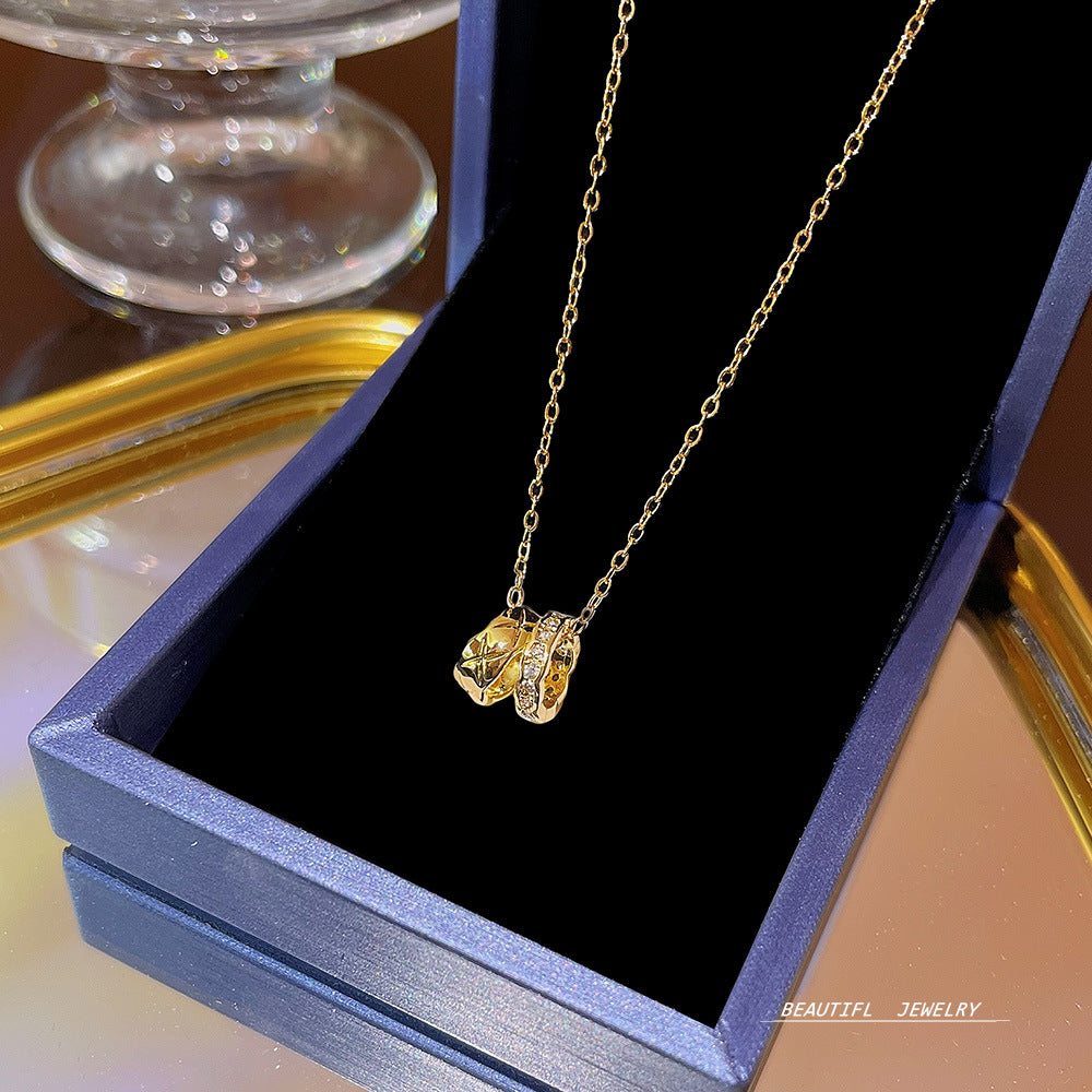 Women's Bow Zircon Clavicle Chain Titanium Steel Necklaces