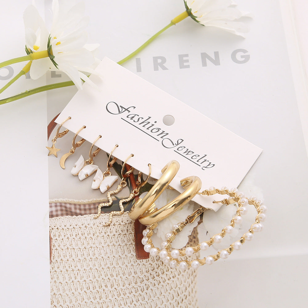 Suit Pairs Of Creative Simple Acrylic Earrings