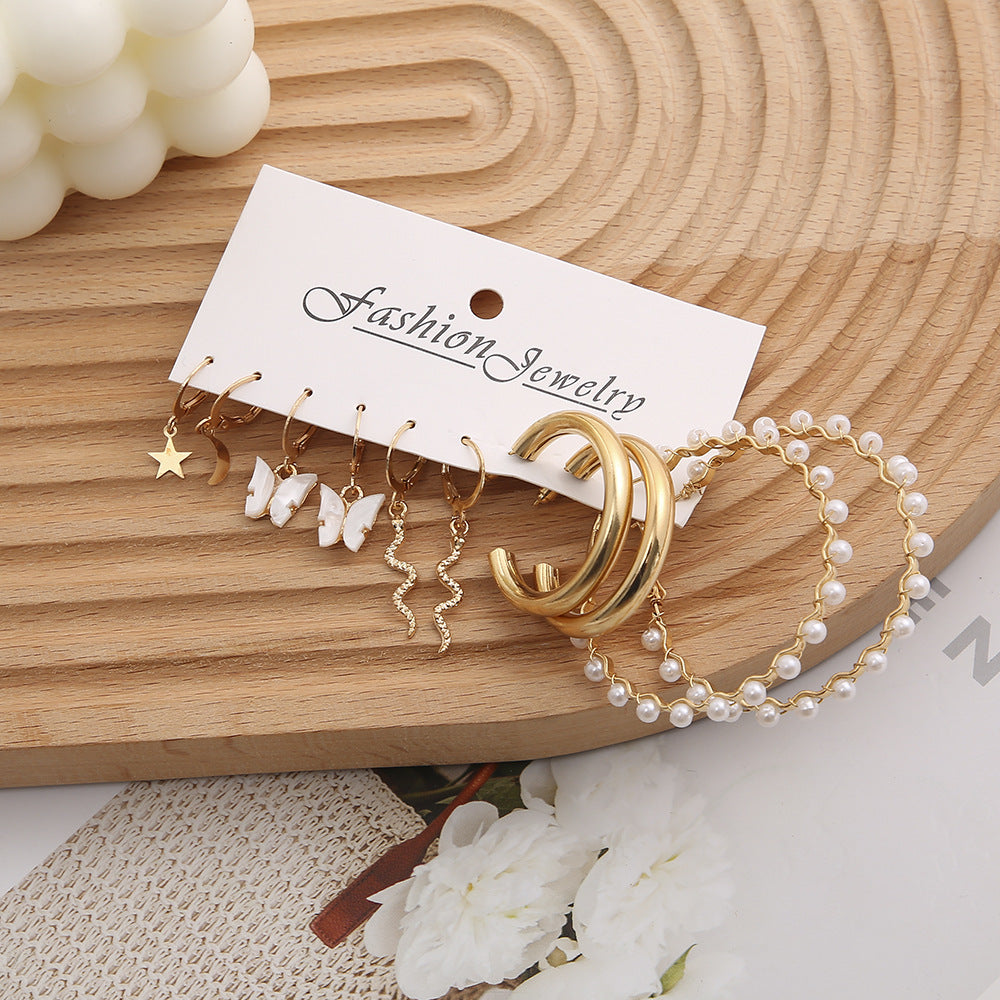 Suit Pairs Of Creative Simple Acrylic Earrings