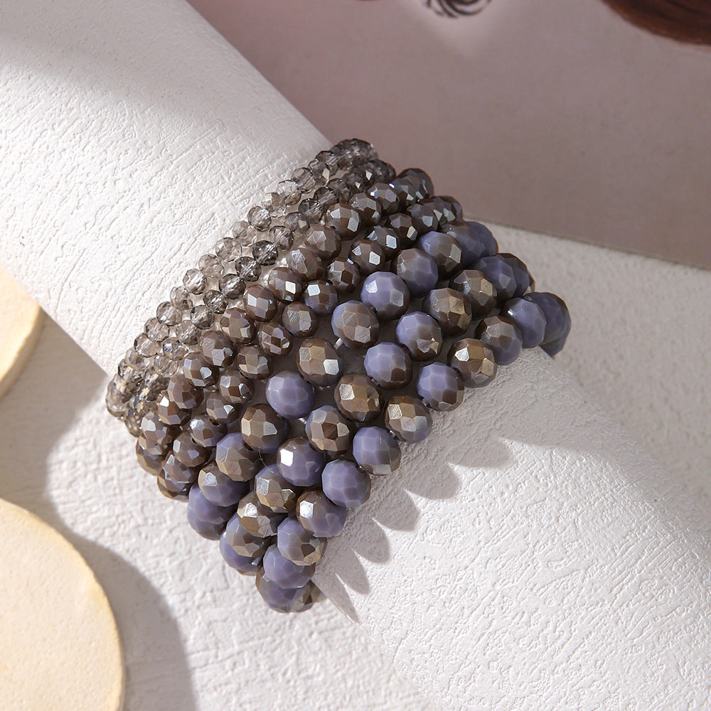 Ornament Simple Beaded Cut Crystal Bohemian Bracelets