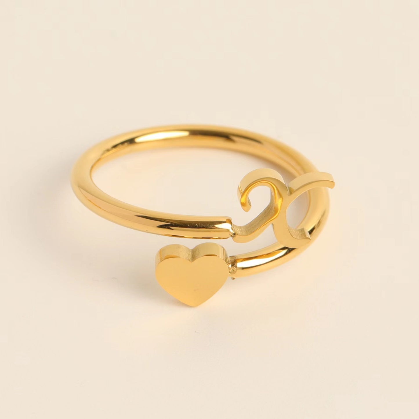 Three-dimensional Love Little Finger Open Adjustable Rings
