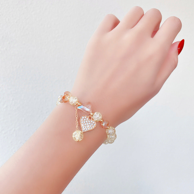 Hand Beading Glass Cute Princess Cartoon Bracelets