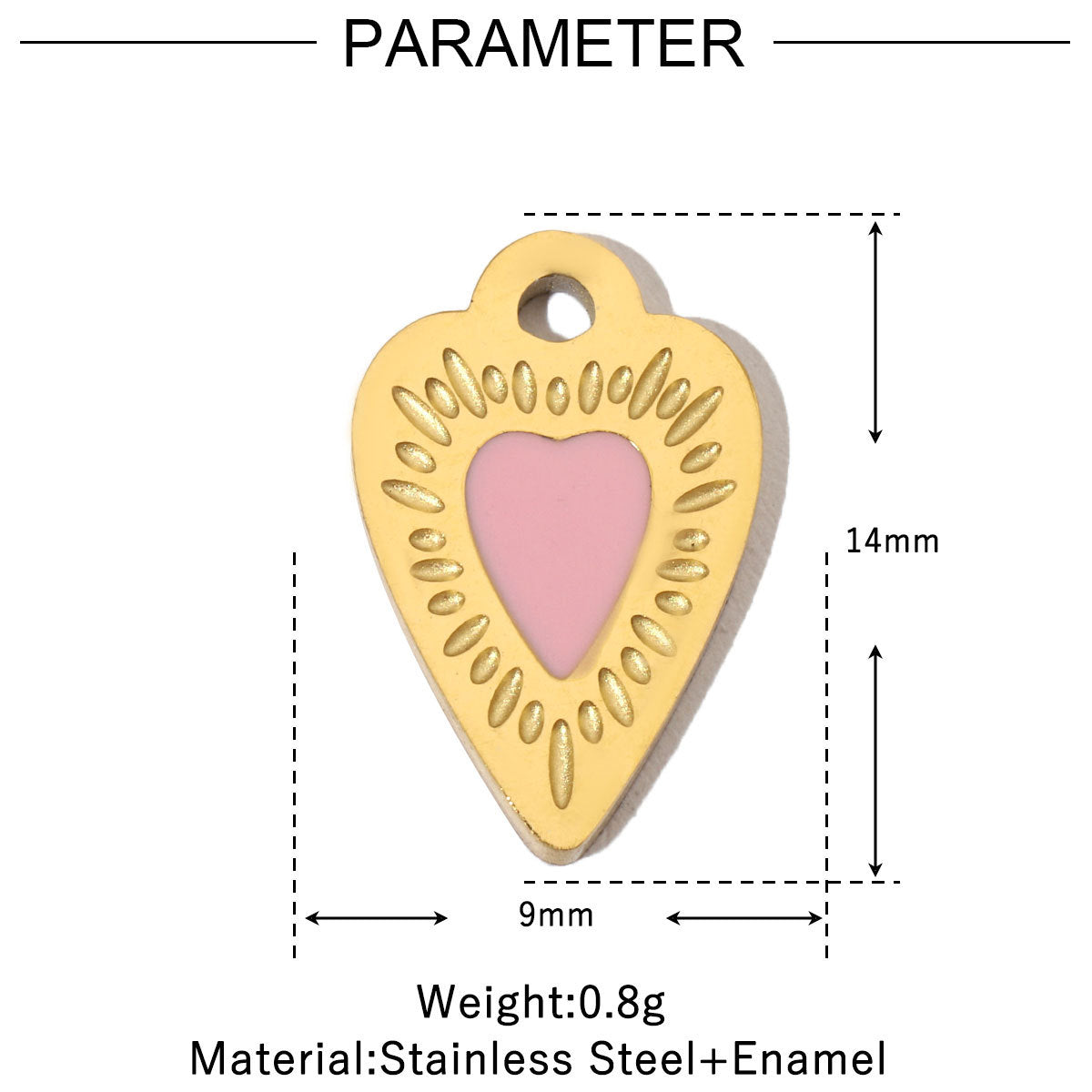 Steel Female Heart Fish Love Color Stainless Pendants