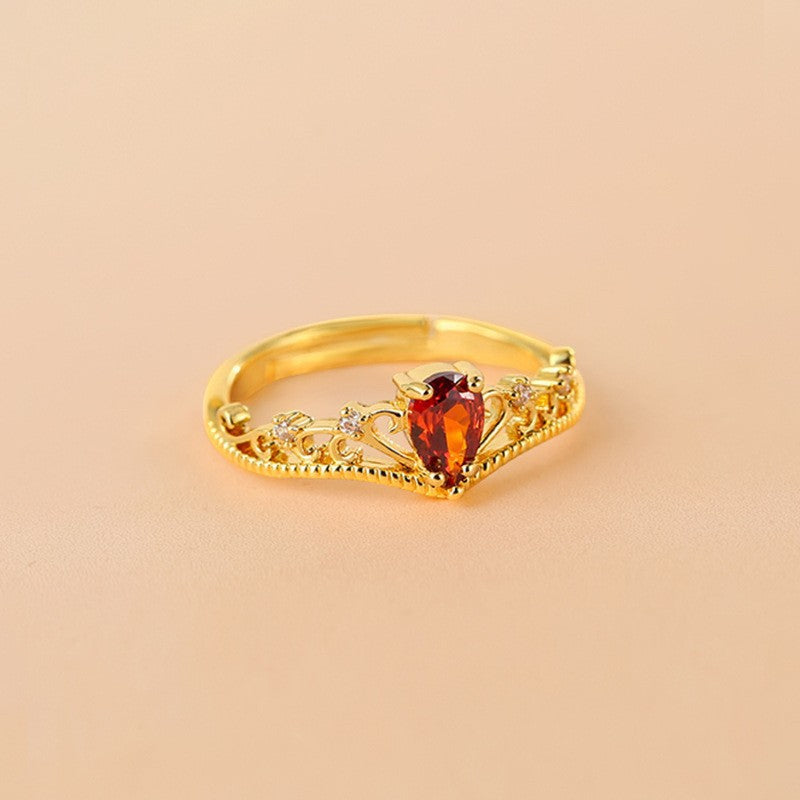 Sterling Sier Pink Zircon Female Open Niche Advanced Light Rings