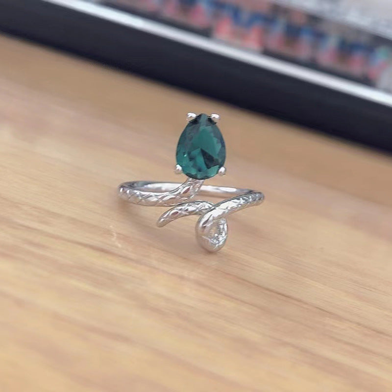 Sterling Sier Snake Fashion Personalized Hip Hop Rings
