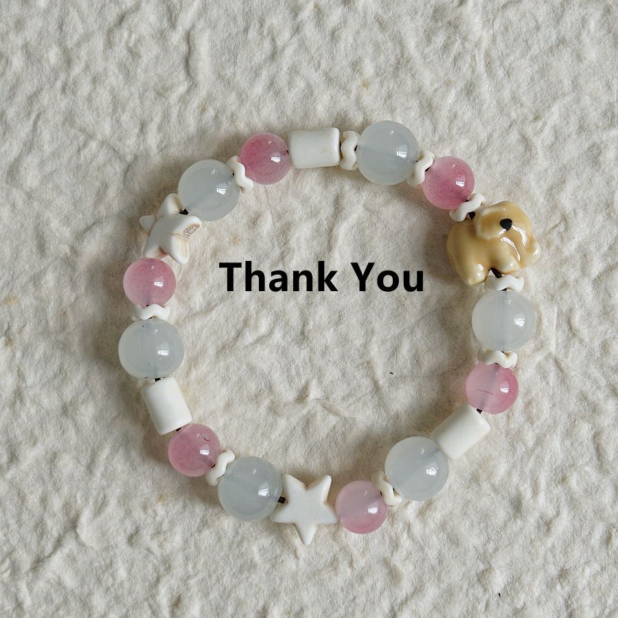 Ceramic Ornament Sweet Elephant Series Artistic High Bracelets