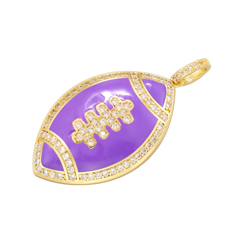 Niche Creative Inlaid Zirconium Oval Spherical Pendants
