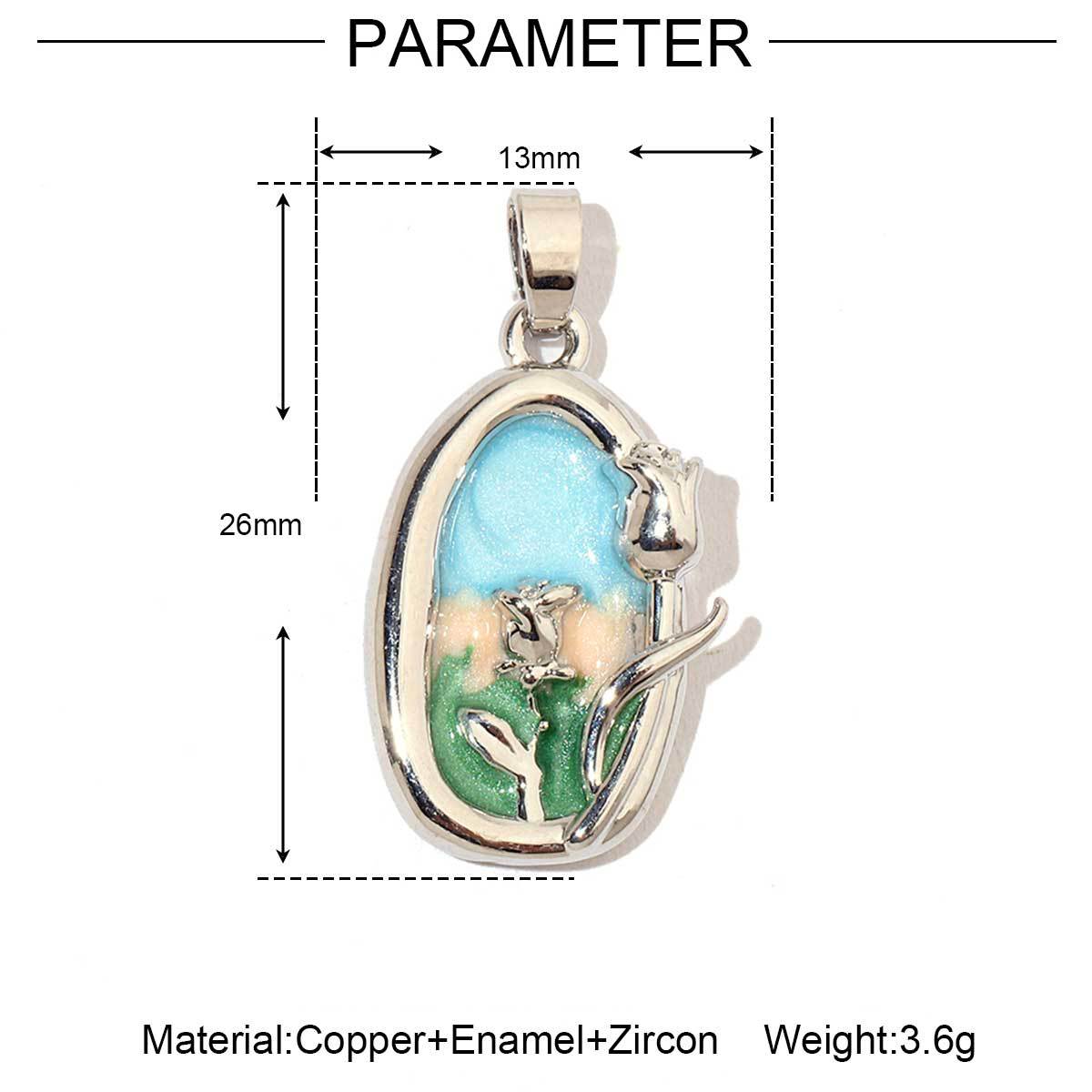 Pearl Gold Copper Zircon Jardin Monet Pendants
